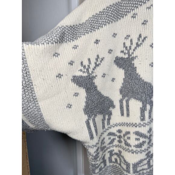 See by Chloe Hooded Intarsia Reindeer Blanket Sweater $795 One Size - Picture 9 of 15